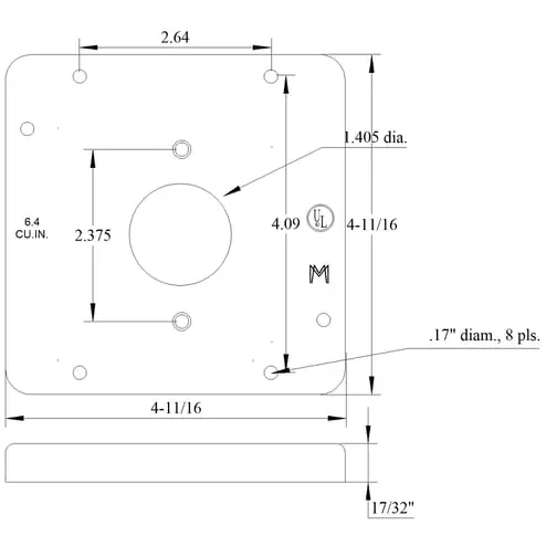 Special Offer Mulberry 11503 4 11/16IN Square, 1/2IN Raised Cover, Single Receptacle