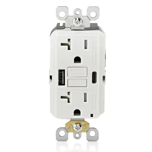 Well-Priced Leviton GUAC2-W 20 Amp, 125 Volt, Tamper-Resistant GFCI Receptacle, White