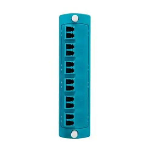 Modern Design Leviton 5F100-2QL SDX Precision Molded Fiber Adapter Plate, 12 Fiber, LC-Aqua