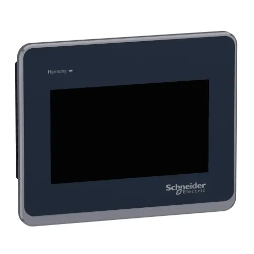 Schneider Electric HMIST6200 4"W touch panel display, 1COM, 1Ethernet, USB host&device, 24VDC Express Delivery