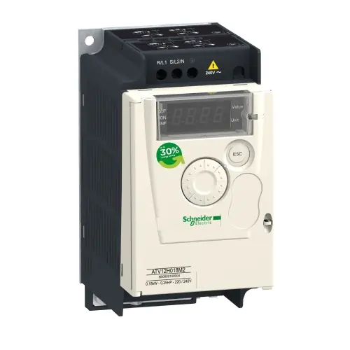 Reduced Price Schneider Electric ATV12P055M2 Altivar VFDATV12 - 0.55 kW - 0.75HP - 200..240V - 1ph - on base plate