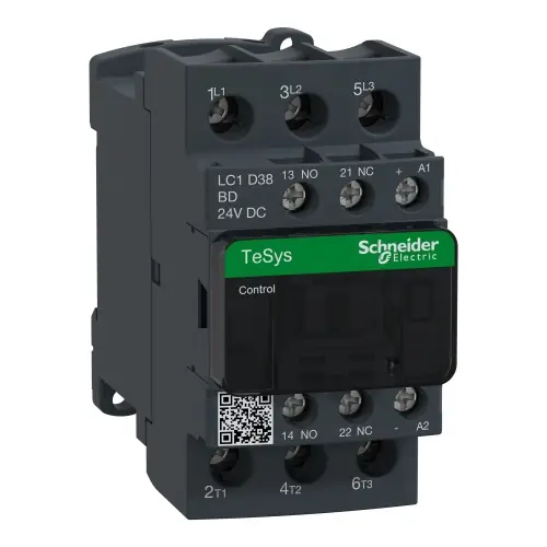 Schneider Electric LC1D38BD TeSys D Non-Reversing contactor - 3P(3 NO) - AC-3 - <= 440 V 38 A - 24 V DC standard coil Buy Today