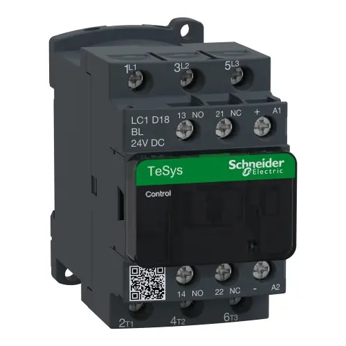 Seasonal Sale Schneider Electric LC1D18BL TeSys D IEC Non-Reversing contactor, 18 A, 3 P, 10 HP at 480 VAC, nonreversing, low consumption 24 VDC coil