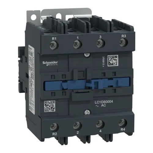 Schneider Electric LC1D80004N5 TeSys D Non-Reversing contactor - 4P(4 NO) - AC-1 - <= 440 V 125 A - 415 V AC 50 Hz coil Limited Time